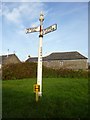 Direction Sign - Signpost in Penrose, St Eval parish in PL27 7UQ