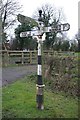 Direction Sign - Signpost by Warmingham Road, Coppenhall Moss in CW1 4PS
