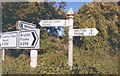Direction Sign - Signpost by the A359, Pitcombe parish in BA7 7NE
