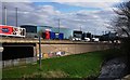 M6 motorway from Bescot Stadium station in WS2 9DW