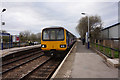 Pacer train 144014 at Sherburn in Elmet train station in LS25 6PQ