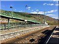 Railway line and footbridge in Mountain Ash
