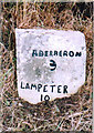 Old Milestone by the A482, Allt Llanerchaeron in SA48 7PU