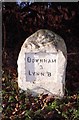 Old Milestone by the A10, Lynn Road, north of Downham Market in PE33 0EP