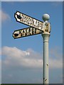 Direction sign - Signpost by the B742, north east of Maybole in KA19 7JN