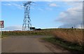 Electricity pylon by A90 dual carriageway in AB30 1LL