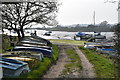 Boats stored at Alton Wharf in IP9 2RJ