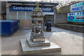 A small fountain outside Cambuslang train station in Glasgow in G72 8FH
