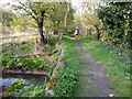 Path from Thelwall Old Post Office to the Manchester Ship Canal in WA4 2TD