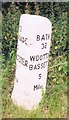 Old Milestone by Cricklade Road, near Pound Farm, Purton parish in SN5 4HU