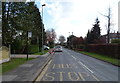 Bus stop and shelter on Tranby Lane (B1231) in HU10 7EL