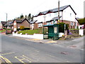 Merthyr Road bus stop and shelter near the Nags Head, Tafarnaubach in NP22 3SP