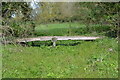 Footbridge over dry bourne in SP5 1DS