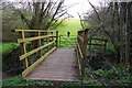 Footbridge across a steam near Kinlet, Shrops in DY12 3BJ