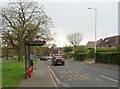 Bus stop and shelter on Swakeleys Road, Ickenham in UB10 8AU