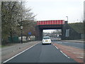 Railway bridge crosses Prince of Wales Road in S9 5JG