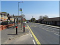 Bus stop and shelter on Harwood Lane, Great Harwood in BB6 7TL