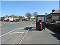 Bus stop and shelter on Barkerhouse Road, Nelson in BB9 0WD