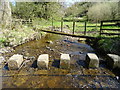 Stepping stones over Catlow Brook in BB10 3RW