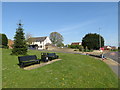 Benches on the village green, Fishburn in TS21 4AU