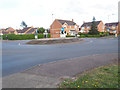 Roundabout at West end of Watton in IP25 6LJ