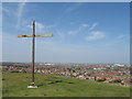 Easter cross on Tunstall Hills, Sunderland in SR2 9JG