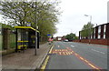 Bus stop and shelter on Everton Road (A580) in L3 8DY