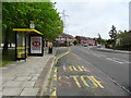 Bus stop and shelter on Glovers Lane in L30 2RN