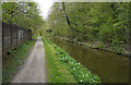 The Caldon Canal and a concrete fence in ST10 2AA