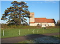 St Mary's church and fine tree, Badley in Badley