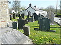 'Cross Stone' in the churchyard, Llanpumsaint in Llanpumsaint Community