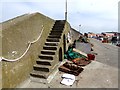 Steps onto the Harbour wall, Port Seton in EH32 0DF
