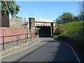 Railway bridge over Stansty Road, Wrexham in Rhosddu Community