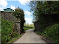 Remains of railway bridge near Bishop's Nympton & Molland Station in EX36 3NW