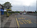 Bus stop and shelter on Townsend Lane (A580) in L4 8US