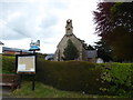 Scene outside the church in Dolfor in SY16 4BN