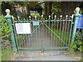 Victorian gates on St Paul's church, Dolfor in SY16 4BN