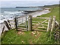 Two gates on the coastal path in SA3 1LX