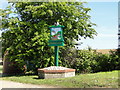 Gimingham village sign near the village hall in Gimingham