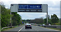 M8 gantry sign near  Junction 29 in PA3 3AZ