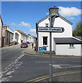 Llanfair Clydogau direction sign, Lampeter in SA48 7AZ