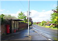 Bus stop and shelter on the B1007, Chelmsford in CM2 8PW