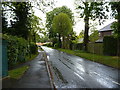 Rain falling on Clyde Road, Dorridge in B93 8LL