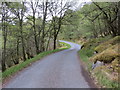 Road on the southern shore of Loch Tummel near to Wester Duntanlich in PH16 5NS