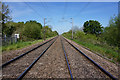 Looking north from Fowler Bridge Road Level Crossing in DN5 0DH