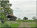 Tumbledown farm building near Brick Kiln Barn Cottages in NR17 1JR