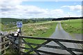 Gated road to Bridgeford Farm in NE48 2EJ