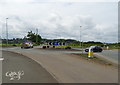 Roundabout on Chester Road (B5445) in LL12 8SW
