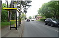 Bus stop and shelter on Upton Road (A5027) in CH43 7PD