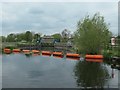 Radial sluice gate and orange 'bobbins', by Pilling's Lock in LE12 8FE